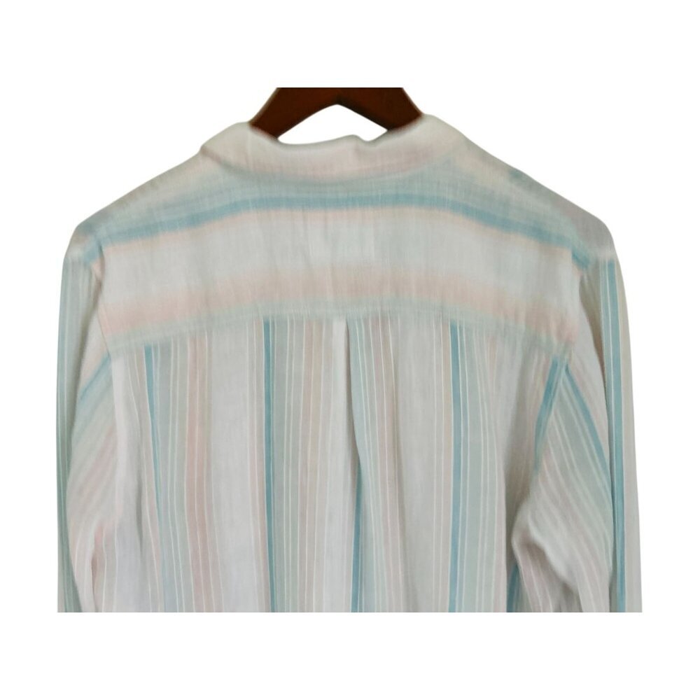 Rails Marbella Linen Blend Stripe Button Down Shi… - image 8